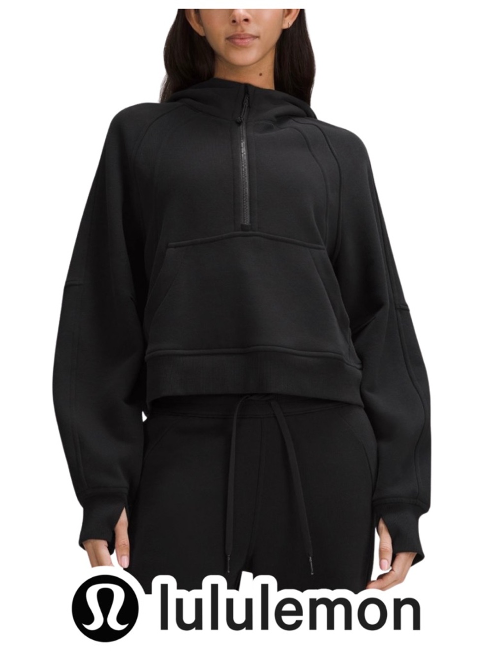 Lululemon | Scuba Oversized Half-Zip Hoodie in Black - Size M/L